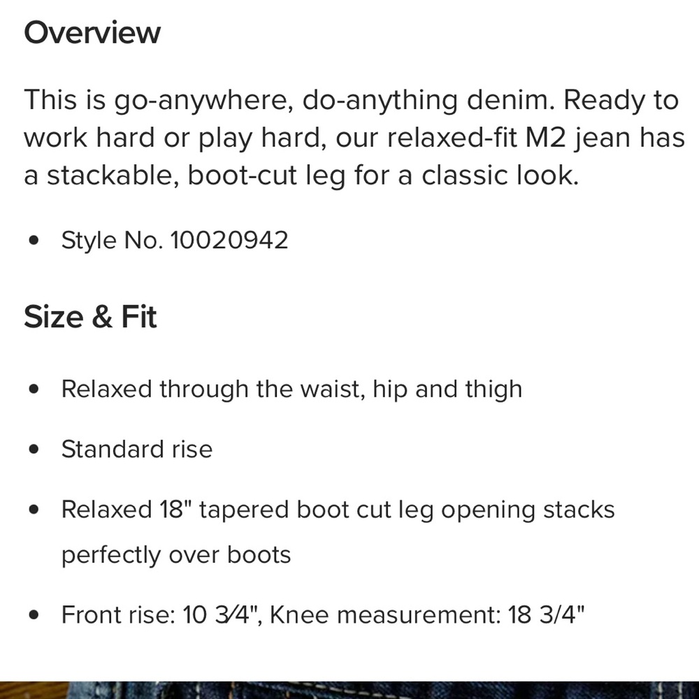 Ariat •34/32• M2 Relaxed Stirling Stretch Boot Cut Jean Shasta - Picture 4 of 12